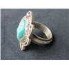 Image 2 : Unmarked Sterling And Turquoise Ring- Size 9