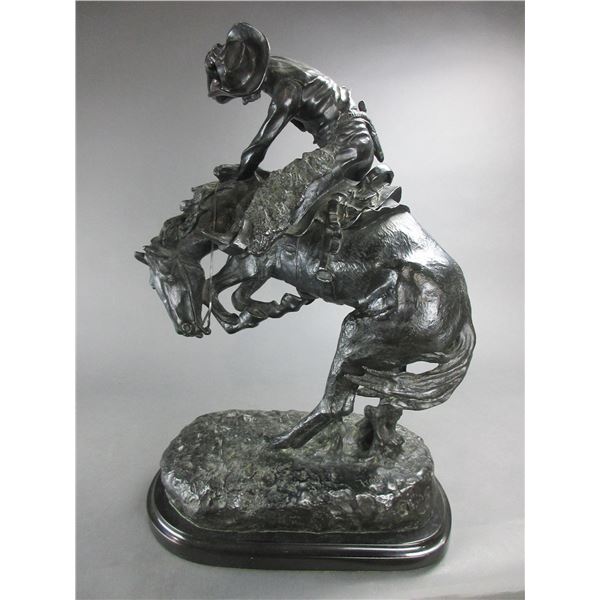 Marked Copyright By Frederic Remington Bronze- "Rattlesnake"- Elco 23/50- 24"H X 16"L X 10"D- Chip O