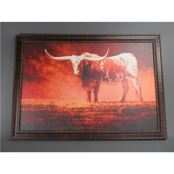 Unmarked Longhorn Print- 33" X 23"