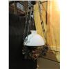 Image 1 : Hanging Hand Painted Aladdin Oil Lamp- Shade 15"W- Total Length 50"- Excellent Condition