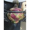 Image 2 : Hanging Hand Painted Aladdin Oil Lamp- Shade 15"W- Total Length 50"- Excellent Condition