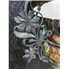 Image 3 : Hanging Hand Painted Aladdin Oil Lamp- Shade 15"W- Total Length 50"- Excellent Condition
