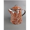 Image 1 : Brown Graniteware Coffee Pot- 11"H X 9"W- Good Condition