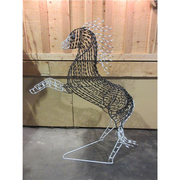 Metal Rearing Horse- 58"H X 42"L