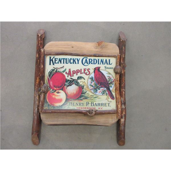 Lodgepole Framed Apple Advertisement- 20" X 18"