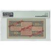 Image 2 : Netherlands Indies 10 Gulden 1926 Specimen J.P Coen Pick 70s PMG Choice About UNC 58