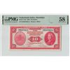 Image 1 : Netherlands Indies 10 Gulden 1943 ABNC Pick 114a PMG Choice About UNC 58