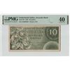 Image 1 : Netherlands Indies 10 Gulden 1946 JEZ Pick 89 PMG Extremely Fine 40