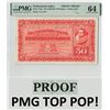 Image 1 : Netherlands Indies 50 Gulden 1926 Proof J.P. Coen Pick 72p1 PMG Choice Uncirculated 64 TOP POP