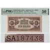 Image 1 : Netherlands Indies 1 Gulden 1942 SA187438 Pick 123a PMG About Uncirculated 50