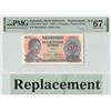 Image 1 : Indonesia 2½ Rupiah 1968 Replacement Pick 103 PMG Superb Gem Uncirculated 67 EPQ