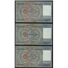 Image 2 : Netherlands 3x 10 Gulden 1940 Girl with Grapes Pick 56a