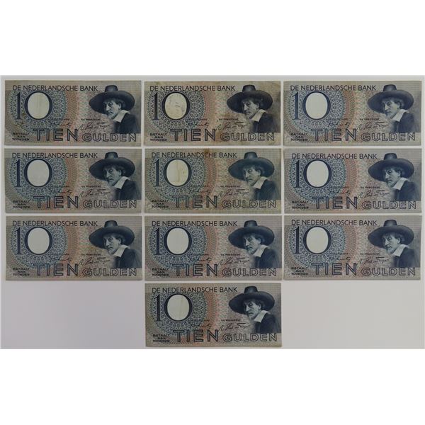 Netherlands 10x 10 Gulden 1943 - 1944 Staalmeester Pick 59 (1)