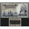 Image 1 : Netherlands 20 Gulden 1941 Overprint Queen Emma Pick 55