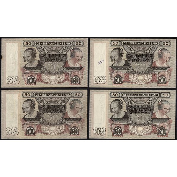 Netherlands 4x 50 Gulden 1941 Oestereetster Pick 58