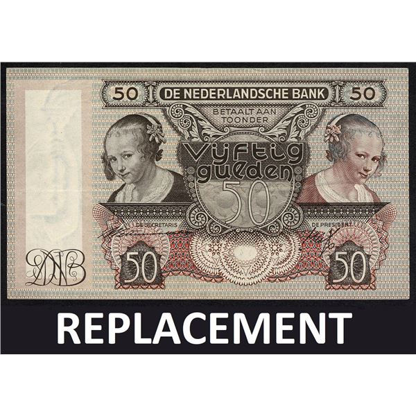 Netherlands 50 Gulden 1941 Replacement Oestereetster Pick 58 (1)