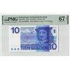 Image 1 : Netherlands 10 Gulden 1968 Frans Hals Pick 91b PMG Superb Gem UNC 67 EPQ