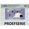 Image 1 : Netherlands 10 Gulden 1997 Proefserie IJsvogel Pick 99 PMG Superb Gem Uncirculated 67 EPQ