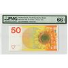 Image 1 : Netherlands 50 Gulden 1982 Sunflower Pick 96 PMG Gem Uncirculated 66 EPQ