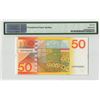 Image 2 : Netherlands 50 Gulden 1982 Sunflower Pick 96 PMG Gem Uncirculated 66 EPQ