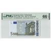 Image 1 : European Union 5 Euro 2002 Netherlands G004D6 Duisenberg Pick 1p PMG Gem UNC 66 EPQ