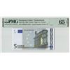Image 1 : European Union 5 Euro 2002 Netherlands E010D4 Trichet Pick 8p PMG Gem UNC 65 EPQ