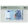 Image 1 : European Union 20 Euro 2002 Netherlands G002H3 Duisenberg Pick 3p PMG Gem UNC 66 EPQ