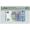 Image 1 : European Union 20 Euro 2015 Italy S008A2 Draghi Pick 22s PMG Superb Gem UNC 67 EPQ