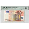 Image 1 : European Union 50 Euro 2002 Germany P007C2 Duisenberg Pick 4x PMG Gem Uncirculated 66 EPQ