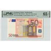Image 1 : European Union 50 Euro 2002 Netherlands G021H4 Duisenberg Pick 4p PMG Gem Uncirculated 65 EPQ