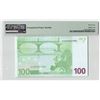 Image 2 : European Union 100 Euro 2002 Italy J015H3 Trichet Pick 12s PMG Superb Gem UNC 67 EPQ