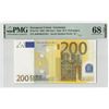 Image 1 : European Union 200 Euro 2002 Germany R001G2 Duisenberg Pick 6x PMG Superb Gem Uncirculated 68 EPQ