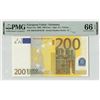 Image 1 : European Union 200 Euro 2002 Germany E001C2 Trichet Pick 13x PMG Gem Uncirculated 66 EPQ