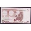 Image 2 : European Union 10 Euro 2002 EF Cutting Error Greece N001A3 Duisenberg Pick 2y