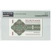 Image 2 : Suriname 1 Gulden 1986 State Note Pick 116i PMG Superb Gem UNC 67 EPQ