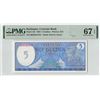 Image 1 : Suriname 5 Gulden 1982 JEZ Pick 125 PMG Superb Gem Uncirculated 67 EPQ