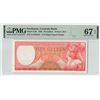 Image 1 : Suriname 10 Gulden 1963 JEZ Pick 121b PMG Superb Gem Uncirculated 67 EPQ