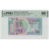 Image 1 : Suriname 10 Gulden 2000 TDLR Pick 147 PMG Gem Uncirculated 66 EPQ