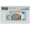 Image 2 : Suriname 20 Dollar 2004 Pick 159a PMG Superb Gem UNC 67 EPQ TOP POP