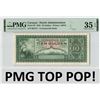 Image 1 : Curacao 10 Gulden 1943 Pick 26 PMG Choice Very Fine 35 EPQ TOP POP