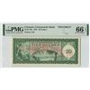 Image 1 : Curacao 10 Gulden 1954 Specimen Pick 39s PMG Gem Uncirculated 66 EPQ