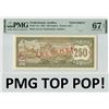 Image 1 : Netherlands Antilles 250 Gulden 1967 Specimen Pick 13s PMG Superb Gem Uncirculated 67 EPQ