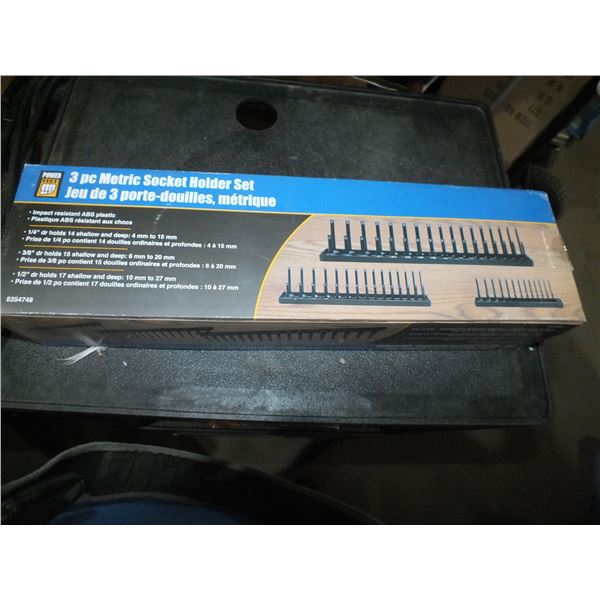 3pc Metric Socket Holder Set