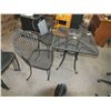 Image 1 : Metal Patio Table & 6 Chairs