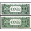 Image 2 : Lot of (2) 1957 $1 Silver Certificate Star Notes with Baseball Annotations