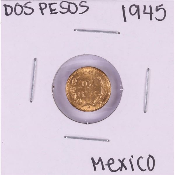1945 Mexico Dos Pesos Gold Coin