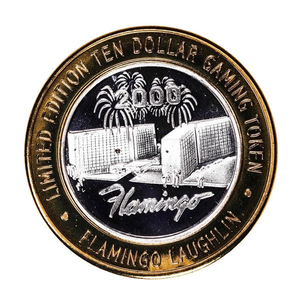 .999 Silver Flamingo Laughlin Nevada $10 Casino Limited Edition Gaming Token