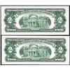 Image 2 : Lot of (2) Consecutive 1963 $2 Legal Tender Notes