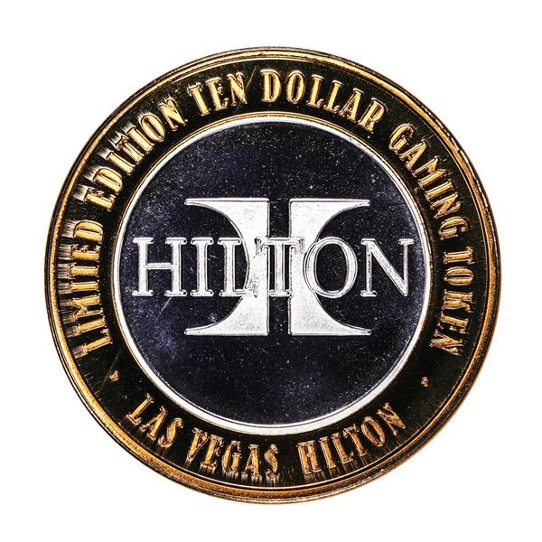 .999 Silver Las Vegas Hilton Nevada $10 Casino Limited Edition Gaming Token