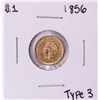 Image 1 : 1856 Type 3 $1 Indian Princess Head Gold Dollar Coin